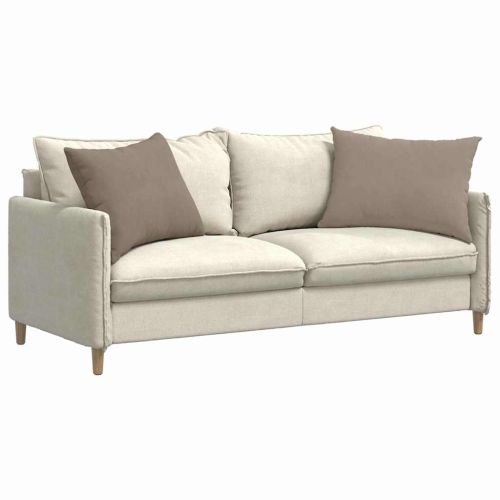 Диван възглавници 2 pcs Таупе 70 x 50 cm текстил
