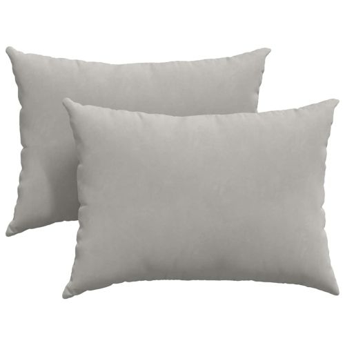 Диван възглавници 2 pcs Светлосиво 70 x 50 cm текстил