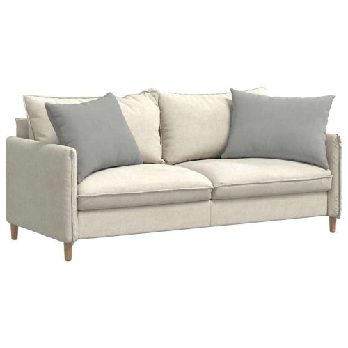 Диван възглавници 2 pcs Светлосиво 70 x 50 cm текстил