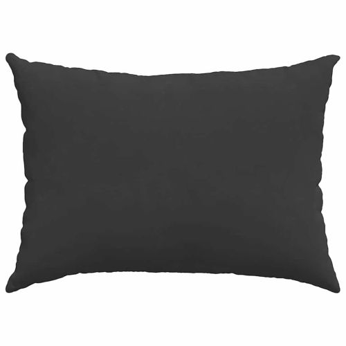 Диван възглавници 2 pcs Черно 70 x 50 cm текстил