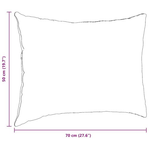 Диван възглавници 2 pcs Черно 70 x 50 cm текстил