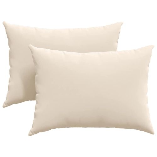 Диван възглавници 2 pcs Бежово 70 x 50 cm текстил