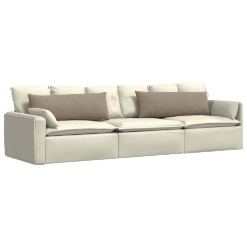 Диван възглавници 2 pcs Таупе 120 x 40 cm текстил