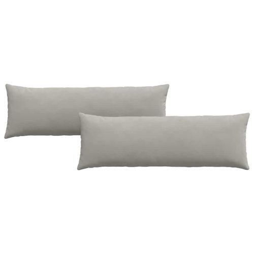 Диван възглавници 2 pcs Светлосиво 120 x 40 cm текстил