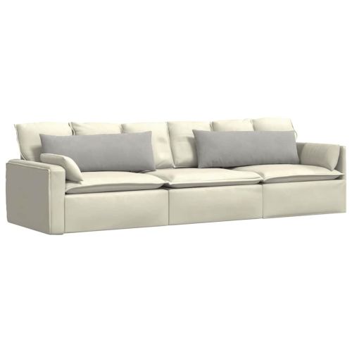 Диван възглавници 2 pcs Светлосиво 120 x 40 cm текстил
