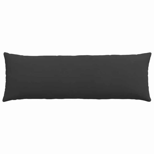 Диван възглавници 2 pcs Черно 120 x 40 cm текстил