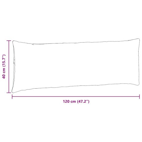 Диван възглавници 2 pcs Черно 120 x 40 cm текстил