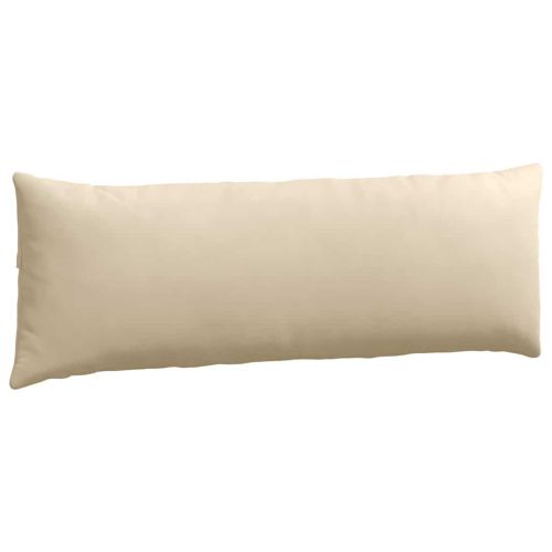 Диван възглавници 2 pcs Крем 120 x 40 cm текстил