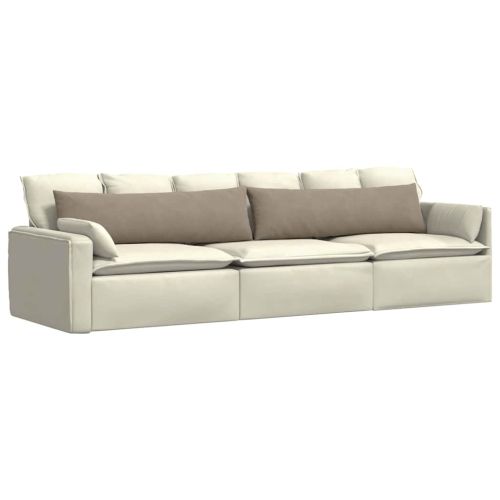 Диван възглавници 2 pcs Таупе 145 x 40 см текстил