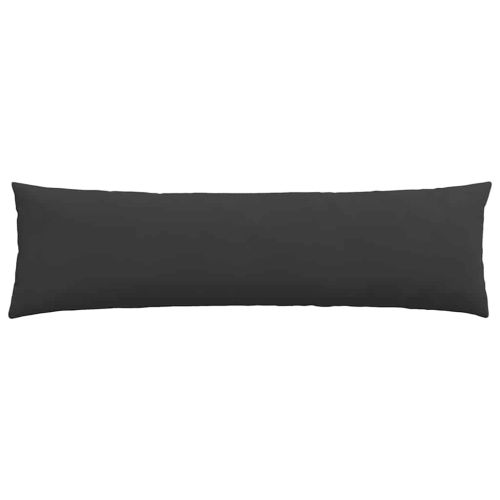 Диван възглавници 2 pcs Черно 145 x 40 см текстил