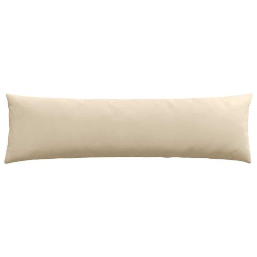 Диван възглавници 2 pcs Крем 145 x 40 см текстил