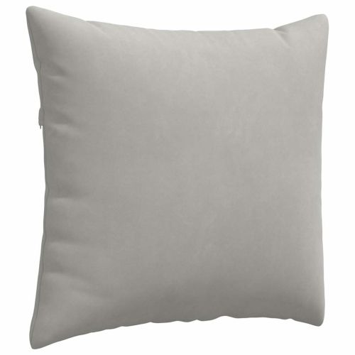 Диван възглавници 2 pcs Светлосиво 45 x 45 cm текстил