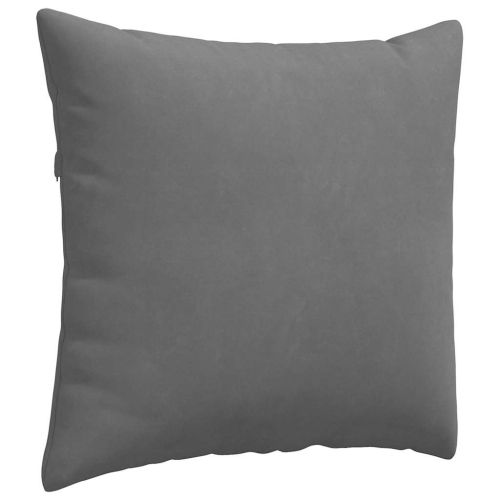 Диван възглавници 2 pcs Тъмен сив 45 x 45 cm текстил