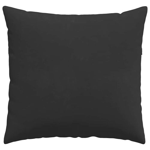 Диван възглавници 2 pcs Черно 45 x 45 cm текстил