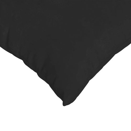 Диван възглавници 2 pcs Черно 45 x 45 cm текстил