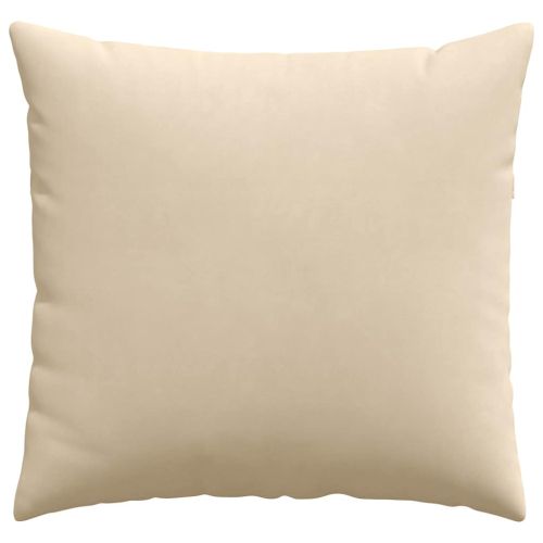 Диван възглавници 2 pcs Крем 45 x 45 cm текстил