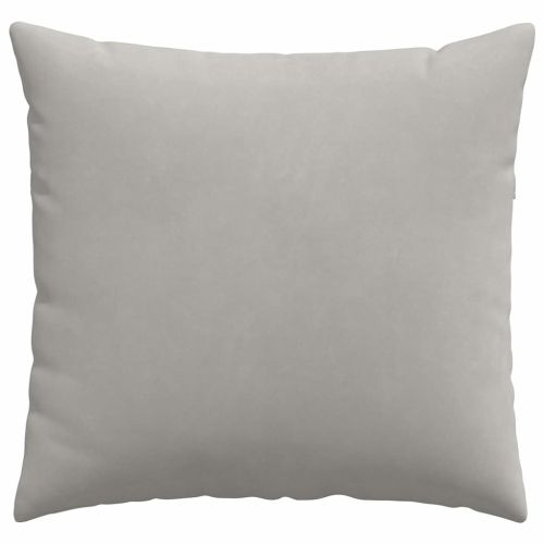 Диван възглавници 2 pcs Светлосиво 50 x 50 cm текстил