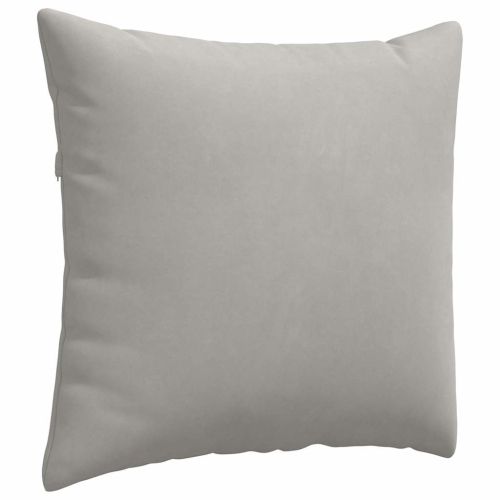 Диван възглавници 2 pcs Светлосиво 50 x 50 cm текстил
