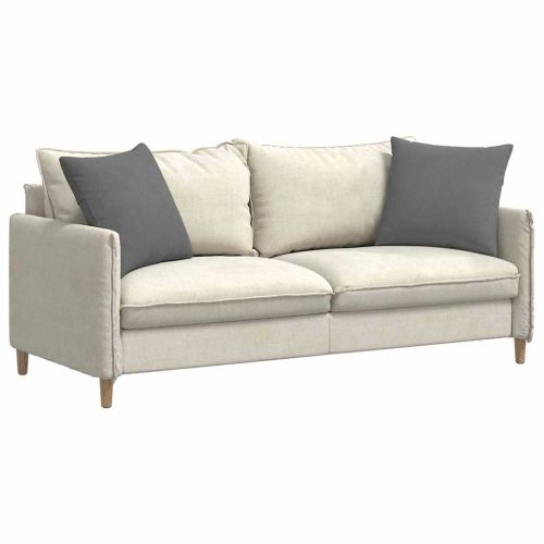 Диван възглавници 2 pcs Тъмен сив 50 x 50 cm текстил