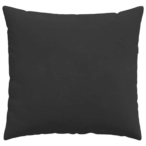 Диван възглавници 2 pcs Черно 50 x 50 cm текстил