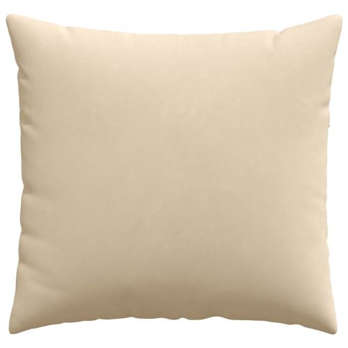 Диван възглавници 2 pcs Крем 50 x 50 cm текстил