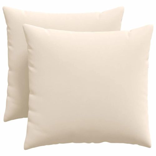 Диван възглавници 2 pcs Бежово 50 x 50 cm текстил