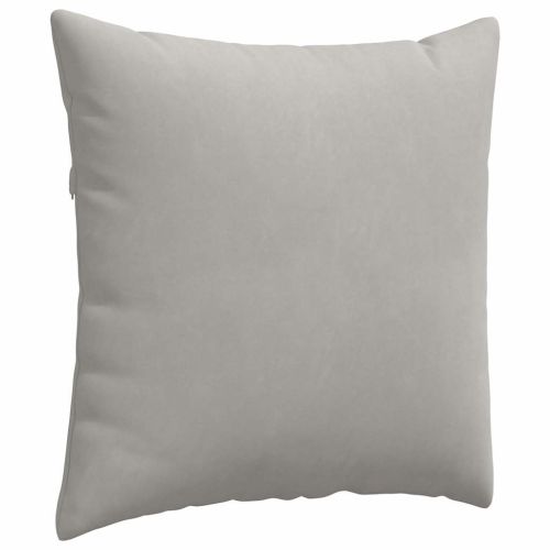 Диван възглавници 2 pcs Светлосиво 60 x 60 cm текстил