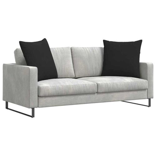 Диван възглавници 2 pcs Черно 60 x 60 cm текстил