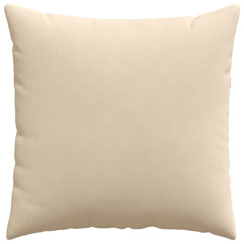 Диван възглавници 2 pcs Крем 60 x 60 cm текстил