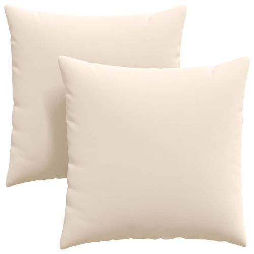 Диван възглавници 2 pcs Бежово 60 x 60 cm текстил