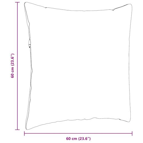Диван възглавници 2 pcs Бежово 60 x 60 cm текстил