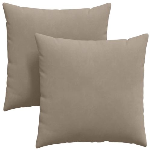 Диван възглавници 2 pcs Таупе 80 x 80 cm текстил