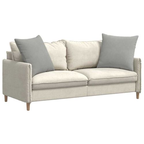 Диван възглавници 2 pcs Светлосиво 80 x 80 cm текстил