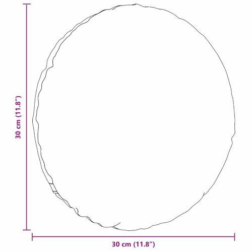 Възглавници за седалки 2 pcs Светлосиво Ø30 x 13 см текстил