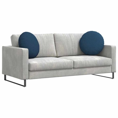 Възглавници за седалки 2 pcs Синьо Ø50 x 19 см текстил