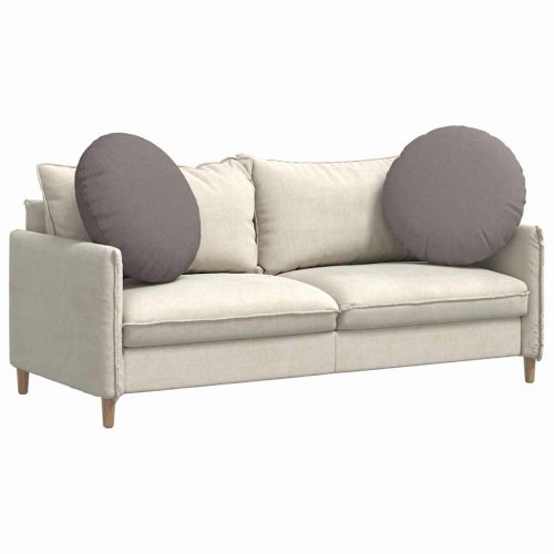 Възглавници за седалки 2 pcs Таупе Ø80 x 29 см текстил