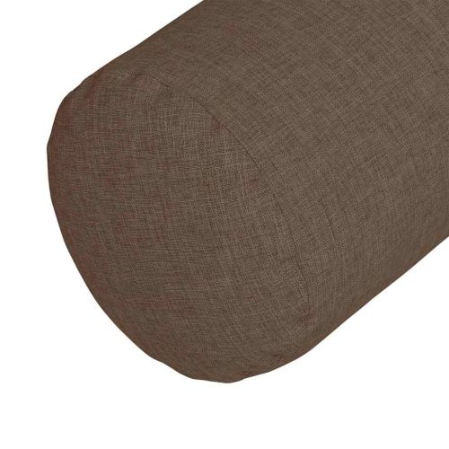 Възглавници валяци 2 pcs Кафяво Ø 15 x 40 см текстил