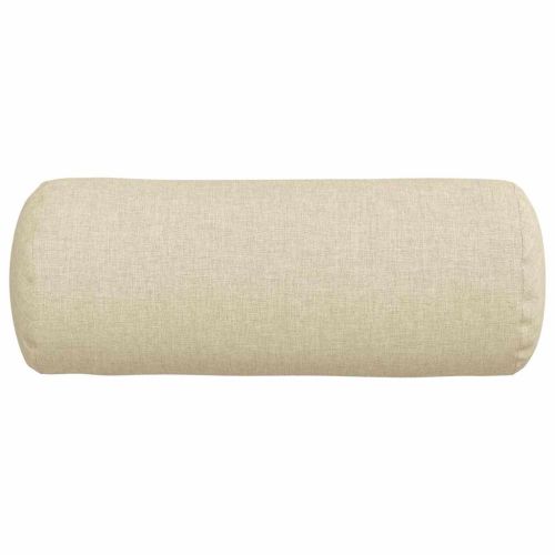 Възглавници валяци 2 pcs Крем Ø 15 x 40 см текстил