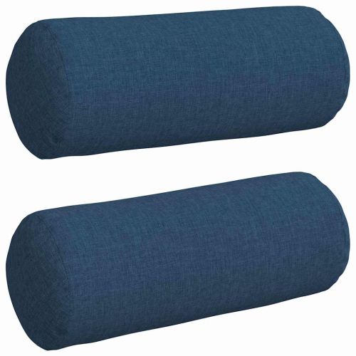 Възглавници валяци 2 pcs Синьо Ø 15 x 40 см текстил