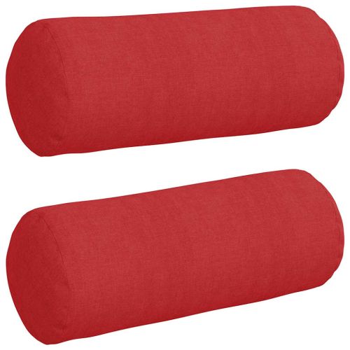 Възглавници валяци 2 pcs Червено Ø 15 x 40 см текстил