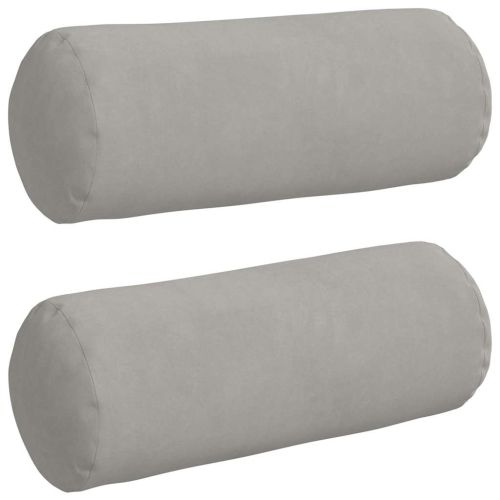 Възглавници валяци 2 pcs Светлосиво Ø 15 x 40 см