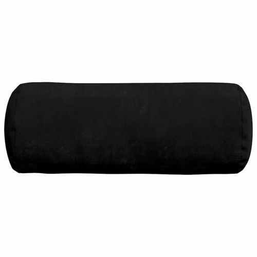 Възглавници валяци 2 pcs Черно Ø 15 x 40 см Микрофибърна тъкан