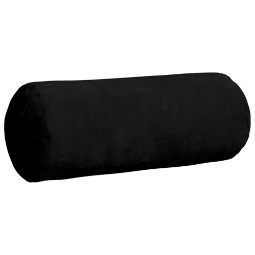 Възглавници валяци 2 pcs Черно Ø 15 x 40 см Микрофибърна тъкан