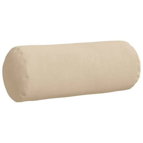 Възглавници валяци 2 pcs Крем Ø 15 x 40 см Микрофибърна тъкан