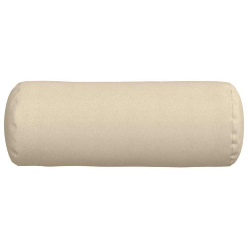 Възглавници валяци 2 pcs Крем Ø 25 x 70 см текстил