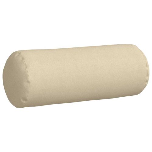 Възглавници валяци 2 pcs Крем Ø 25 x 70 см текстил