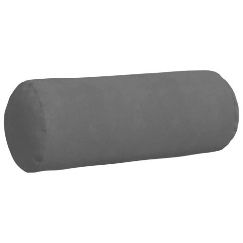 Възглавници валяци 2 pcs Тъмен сив Ø 25 x 70 см