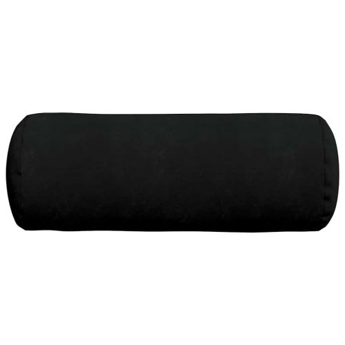 Възглавници валяци 2 pcs Черно Ø 25 x 70 см Микрофибърна тъкан