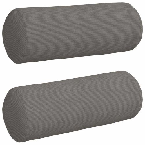 Възглавници валяци 2 pcs Светлосиво Ø 25 x 70 см