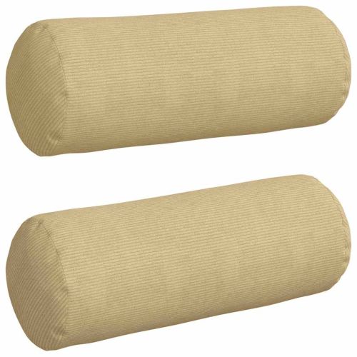 Възглавници валяци 2 pcs Сивозелен Ø 25 x 70 см Кордюрова тъкан